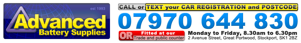 For car battery fitting at home or at work call 0800 999 73 55